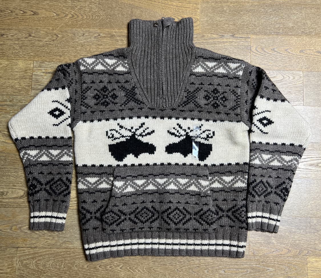 폴로 무스 인타르시아 쿼터 지퍼 스웨터 m(100-105) 상품이미지2