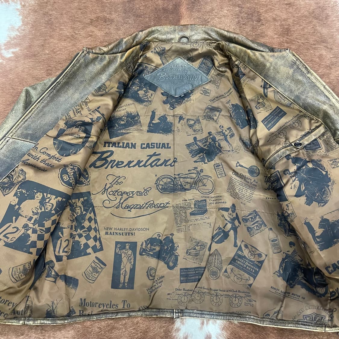 90's Vintage Cowhide Leather Jacket 상품이미지5