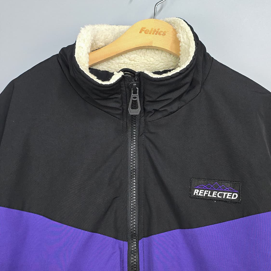 버쉬카(Bershka) 컬러블록 플리스 안감 자켓 XL 상품이미지2