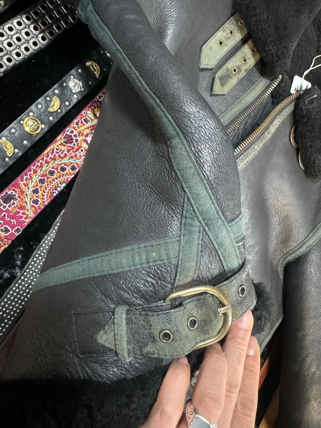 Young sheep skin b3 무스탕 자켓 미군 미해군 무통 상품이미지6