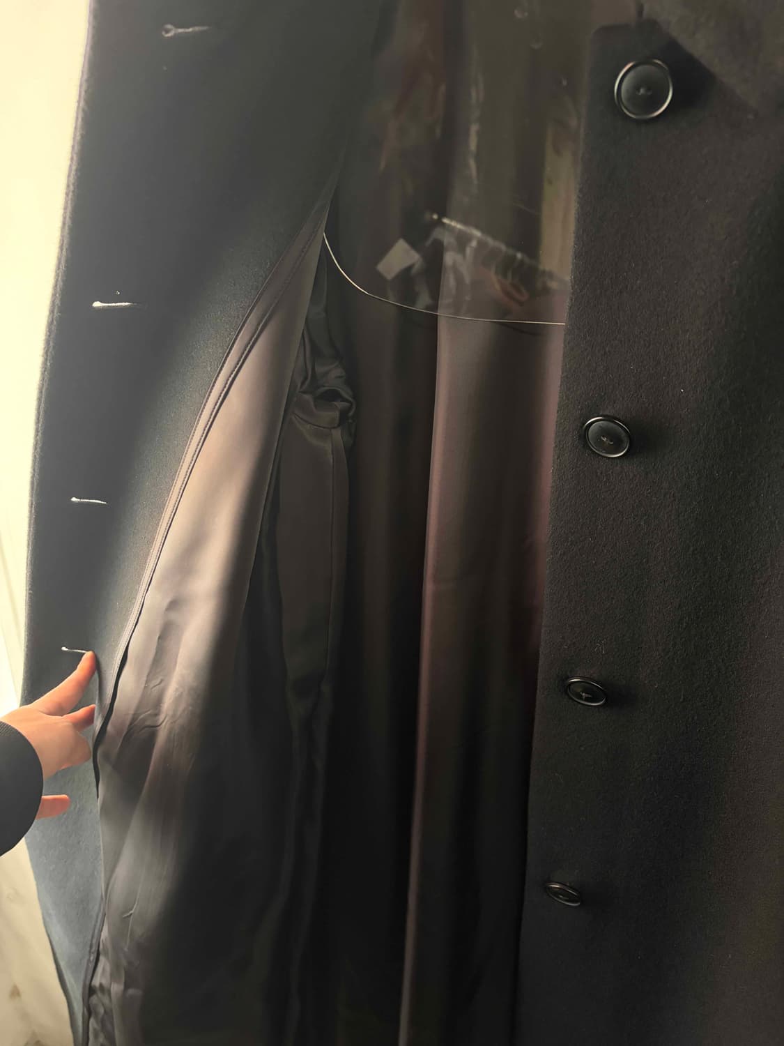 Roga 캐시미어 100 블랙 코트 상품이미지4