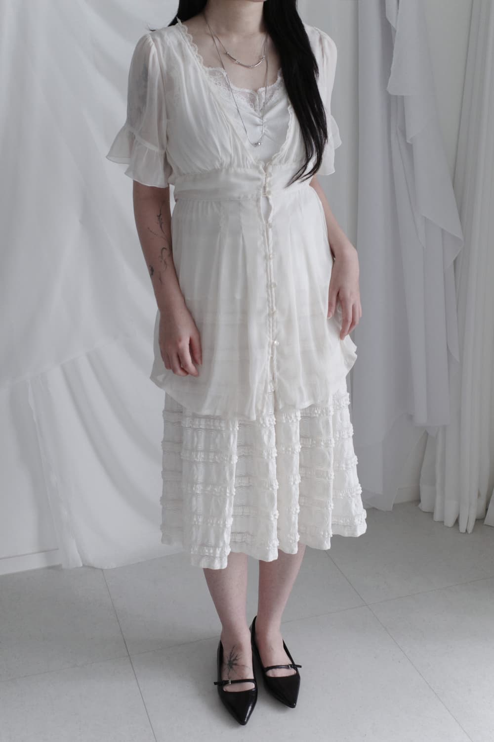 lace tie blouse 상품이미지7