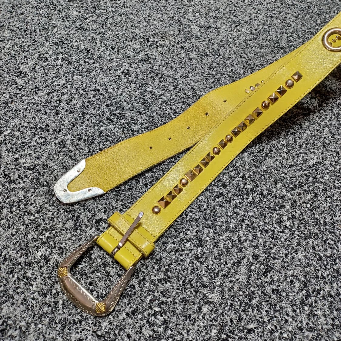 시스템 system  금장 벨트 옐로우 우먼 상품이미지3