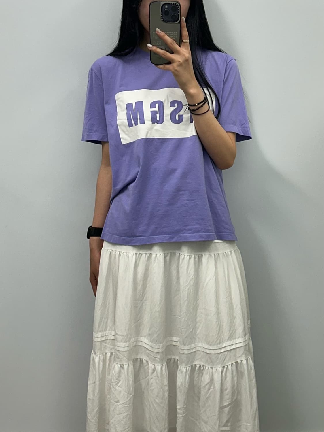 Msgm 퍼플 반팔 티셔츠 상품이미지1