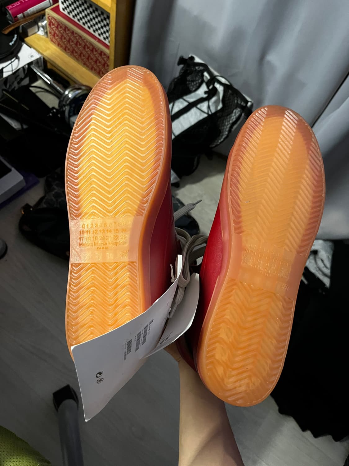 마르지엘라 h&m 하이탑 레드 280 상품이미지3