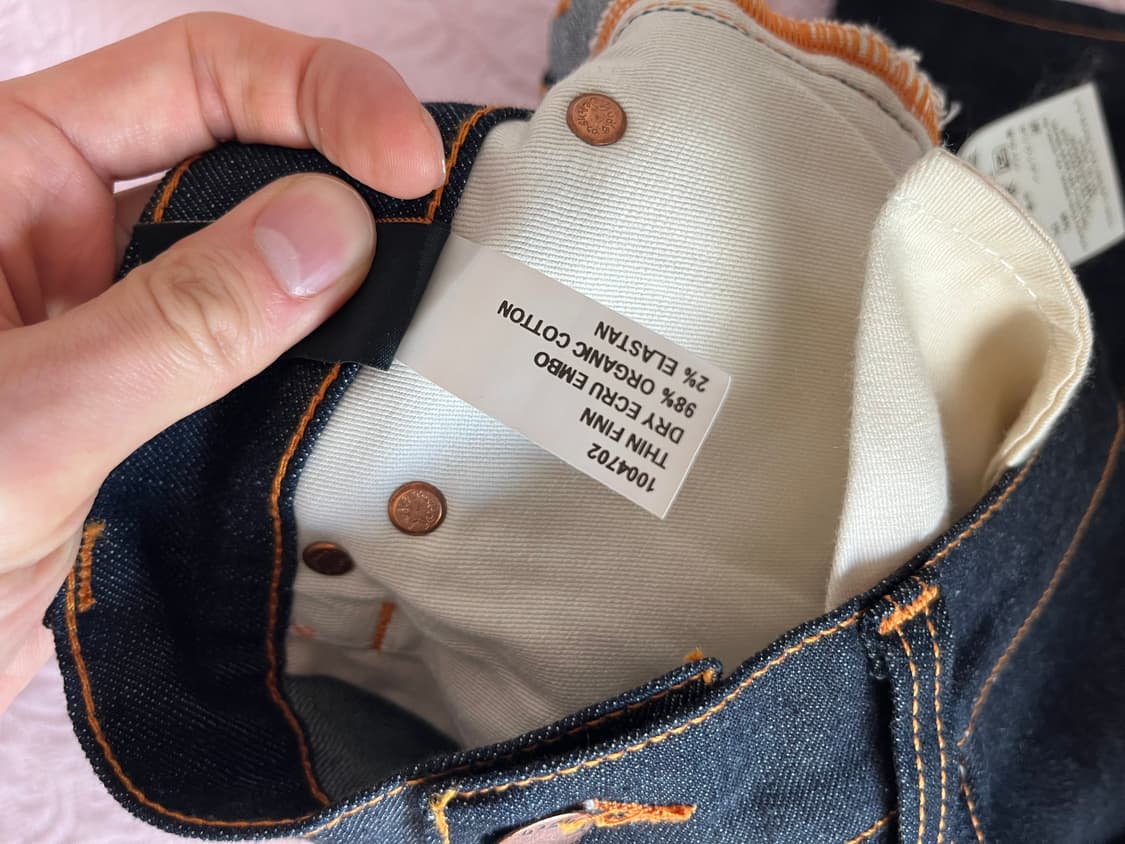 누디진 씬핀 셀비지 데님 생지진 상품이미지6