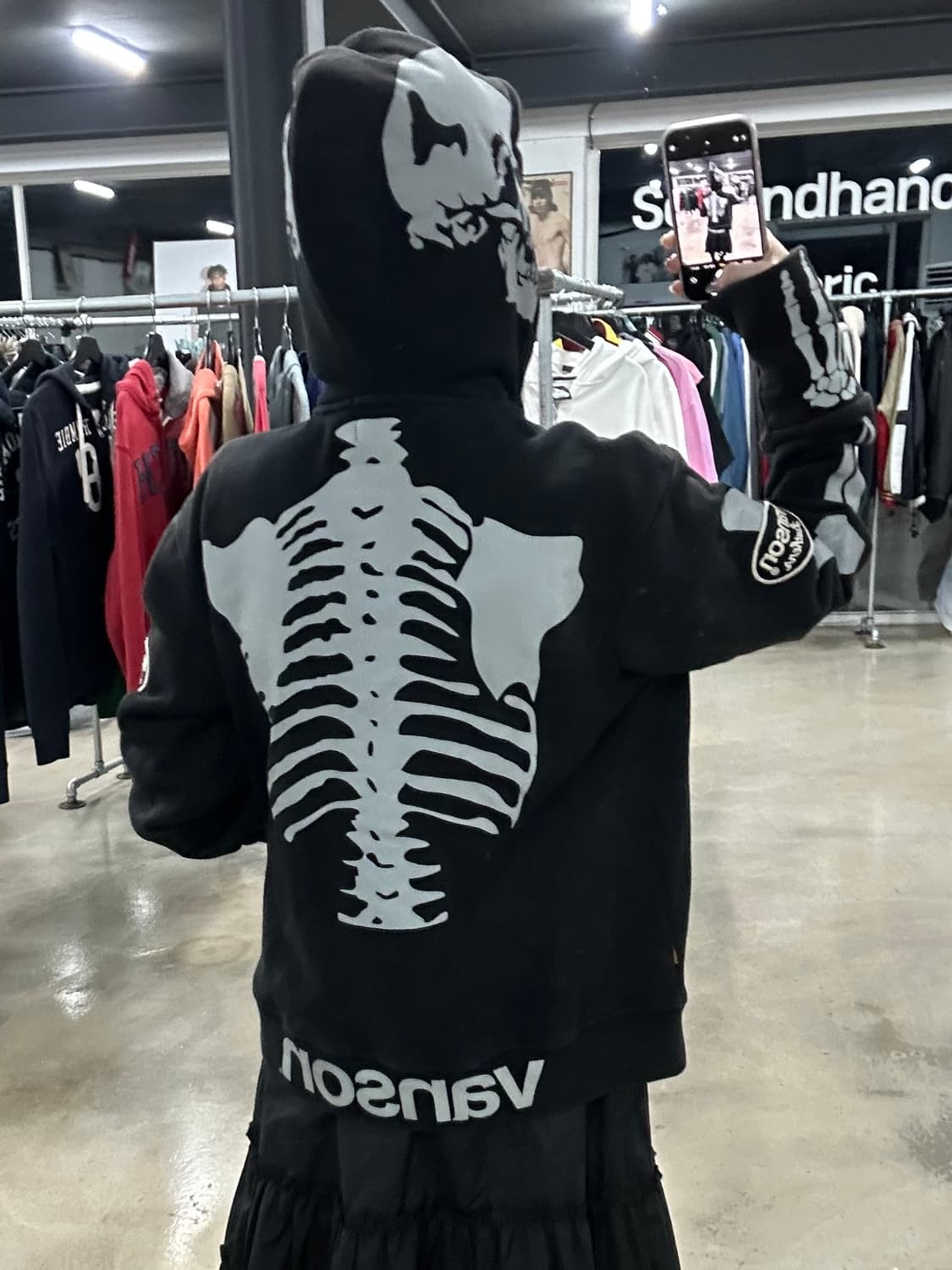 벤슨 본 스켈레톤 넥워머 후드 집업 상품이미지4