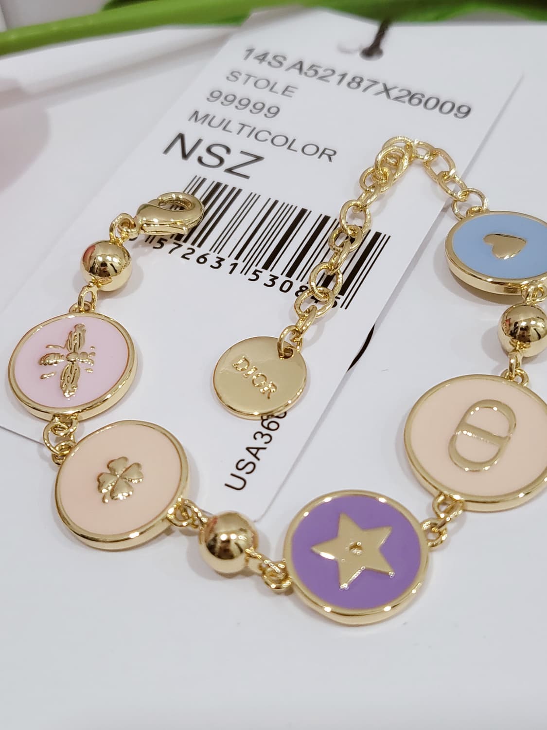 디올 트라이벌 파스텔 에나멜 팔찌 업사이클링 상품이미지2