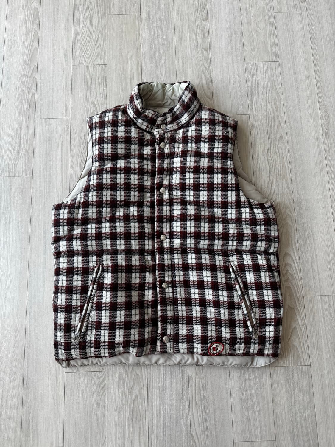 빈티지 카멜 다운 베스트 상품이미지2