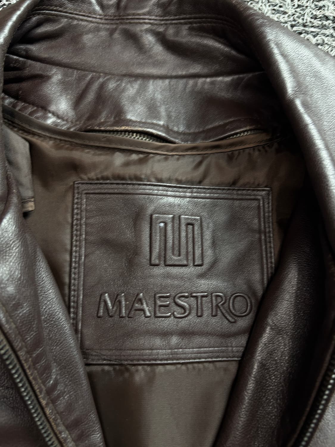 MAESTRO 비건레더 브라운 싱글 라이더 자켓 1669 상품이미지3