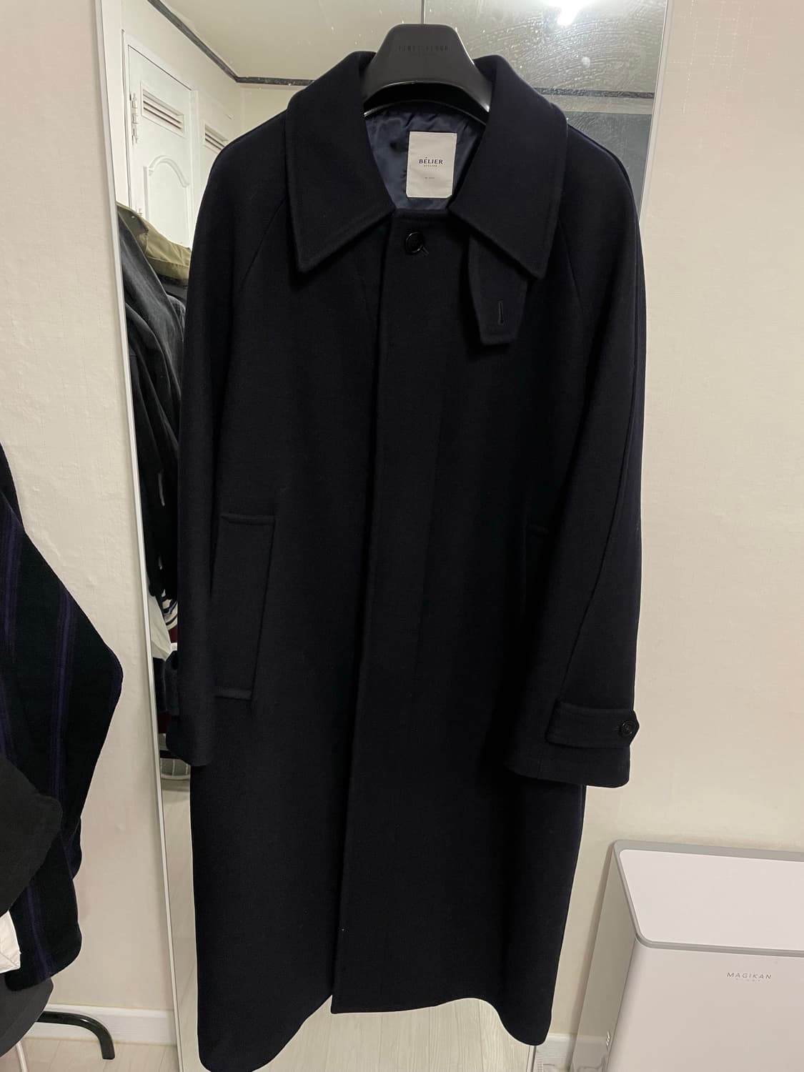 벨리에 맥시 멜톤 울 발마칸 다크네이비 상품이미지1