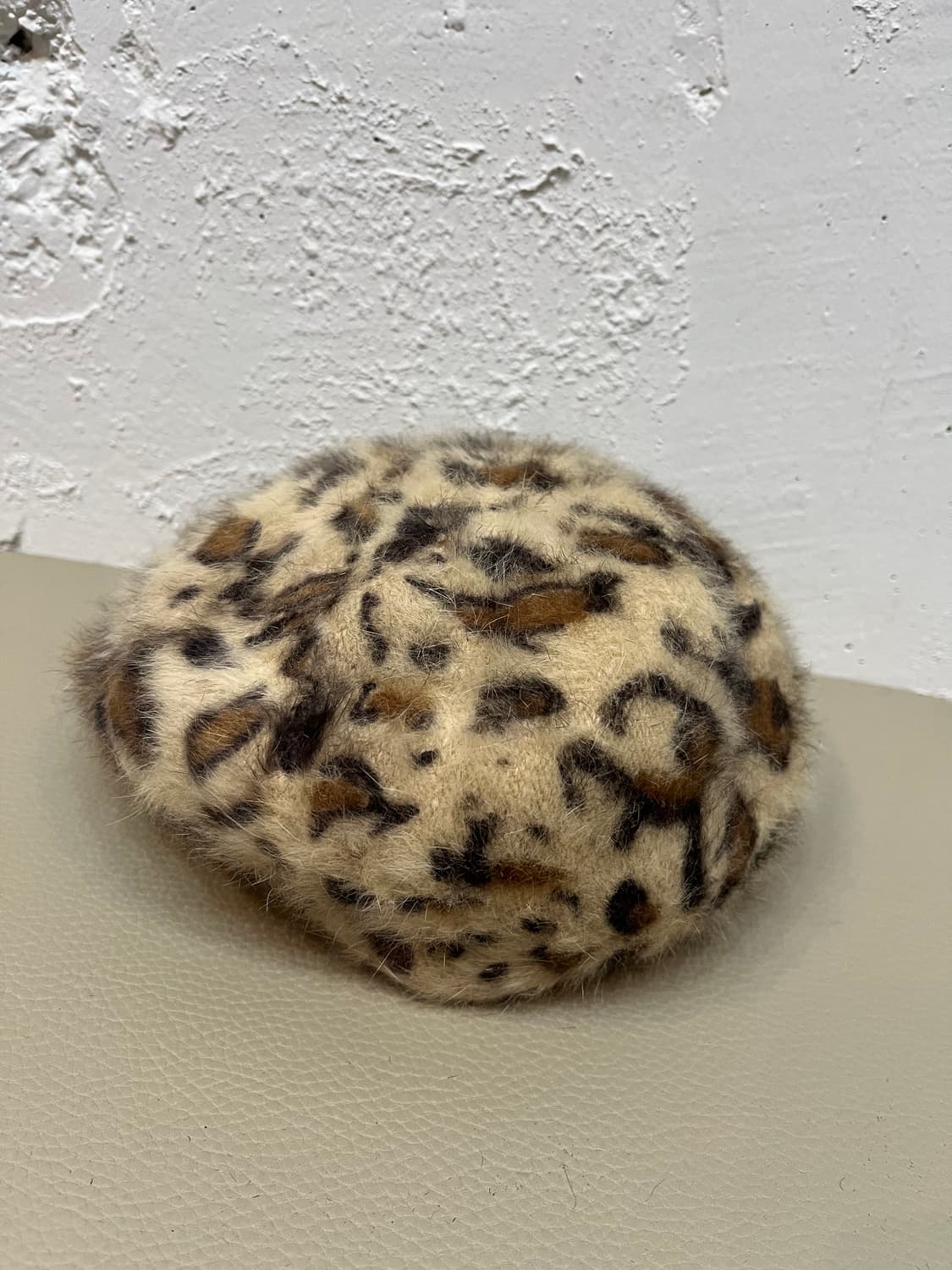 일본빈티지 레오파드 울 베레모 우먼즈 상품이미지2