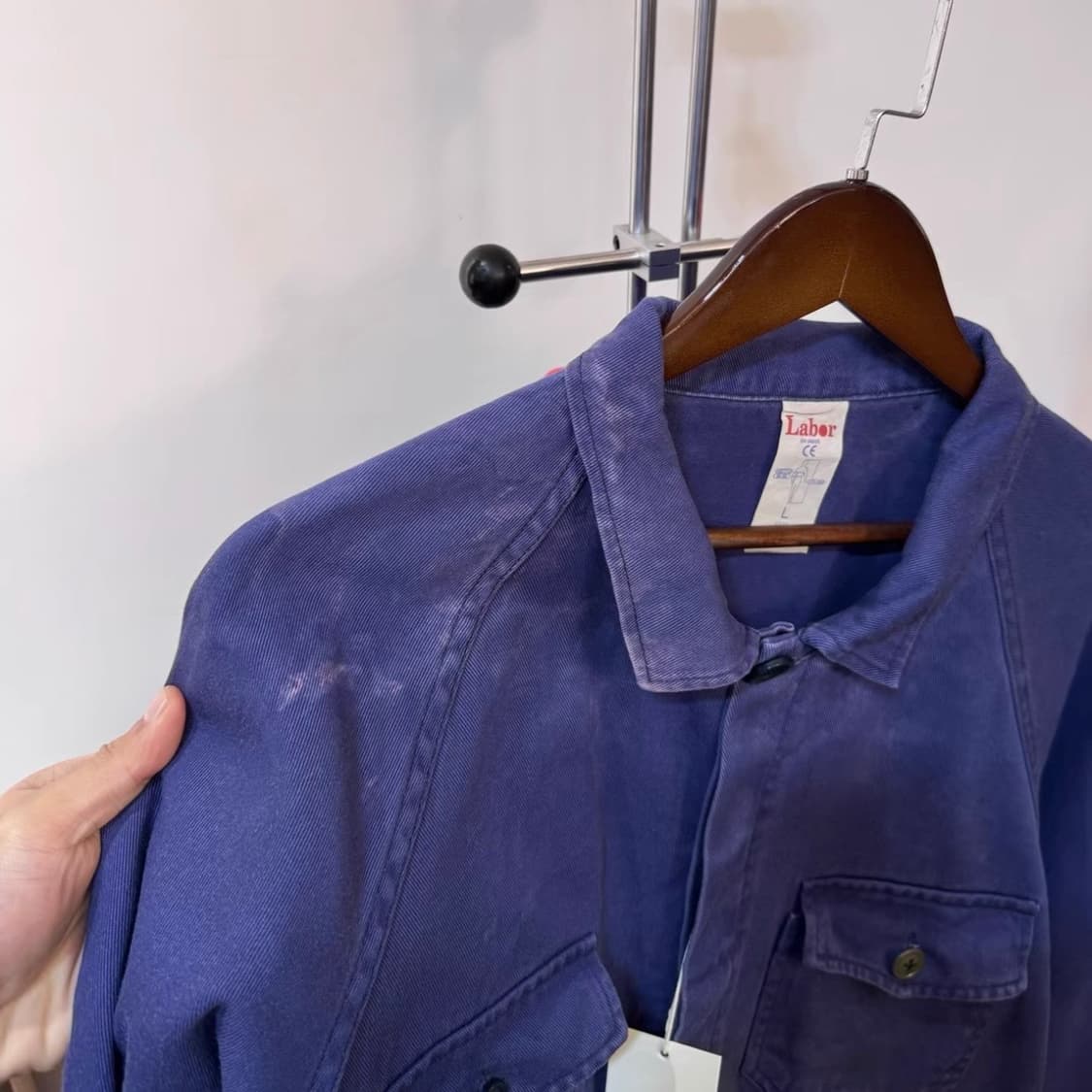 90s 유러피안 프렌치 워크자켓 (인디고 / 투포켓 숏 버전) 상품이미지4