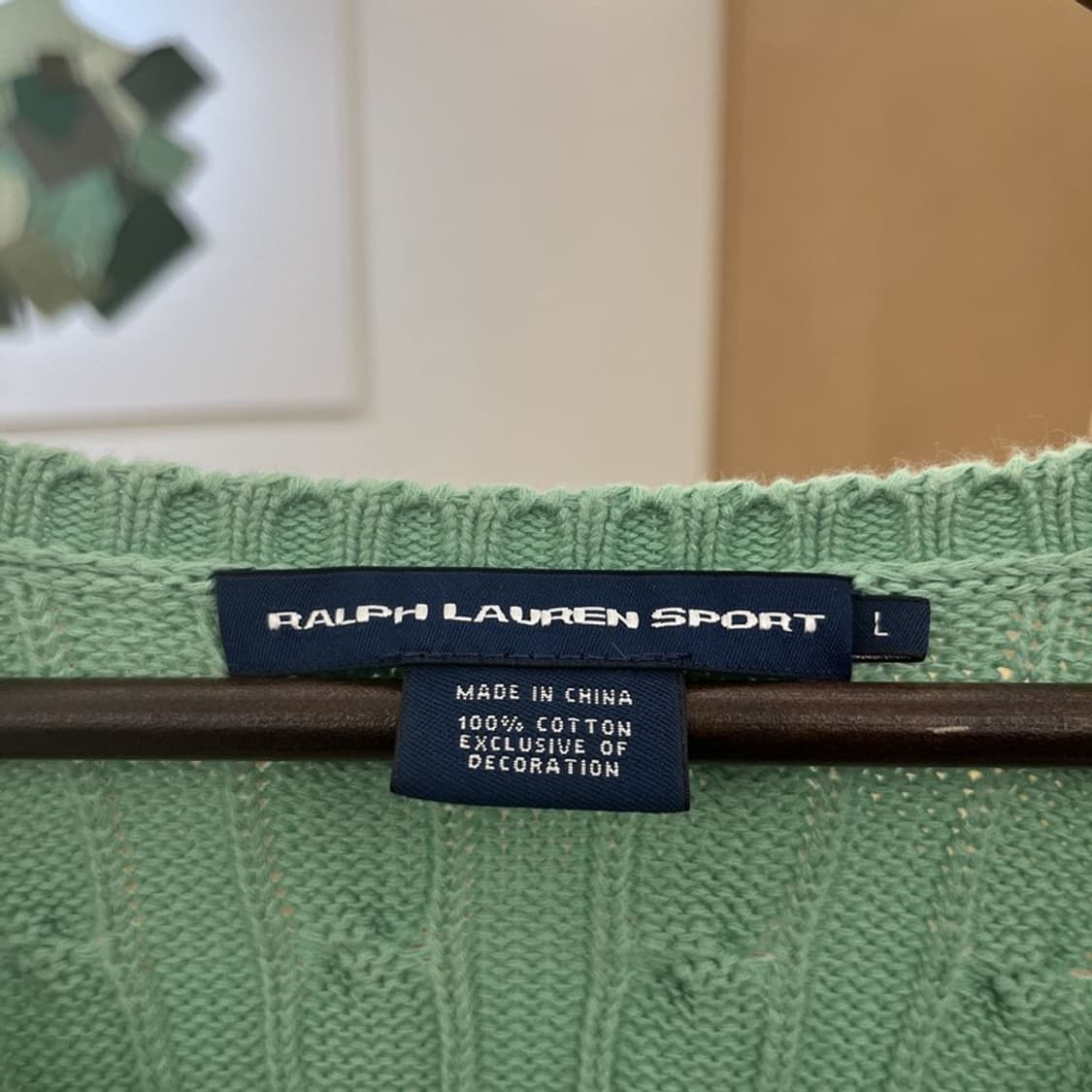 폴로 랄프로렌 폭닥 메로나민트 여리 꽈배기 니트 L C09896 상품이미지5