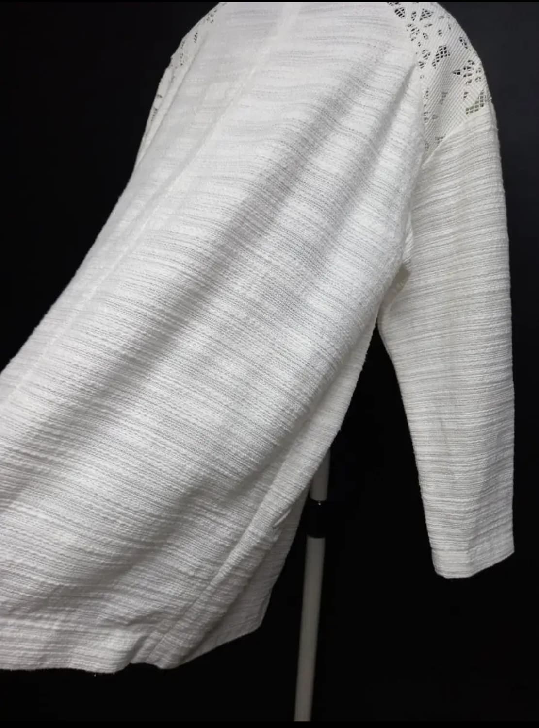 제시뉴욕 화이트 루즈핏 롱 가디건 44-66 상품이미지6