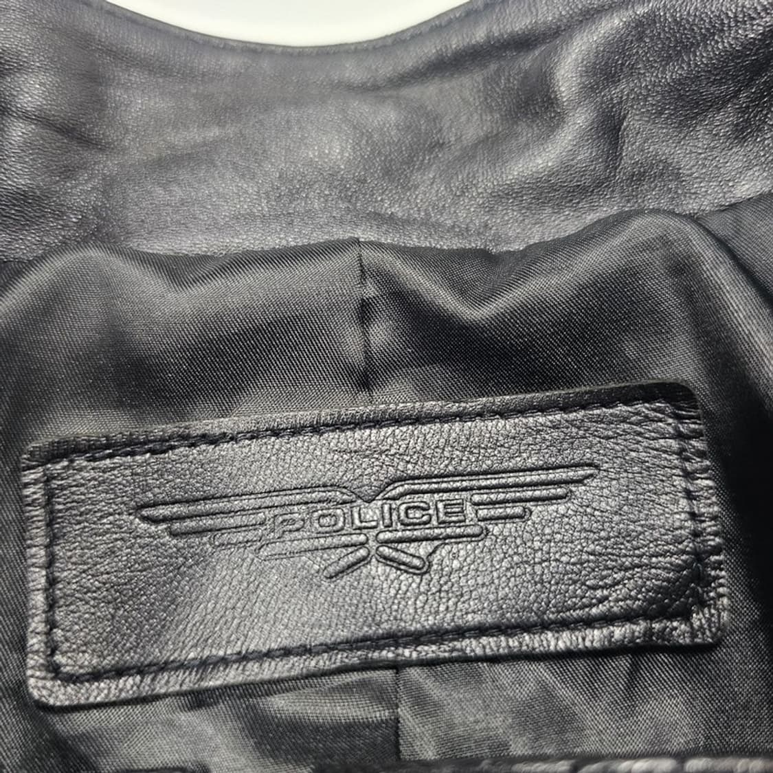 POLICE 양가죽 집업 자켓 M 상품이미지5