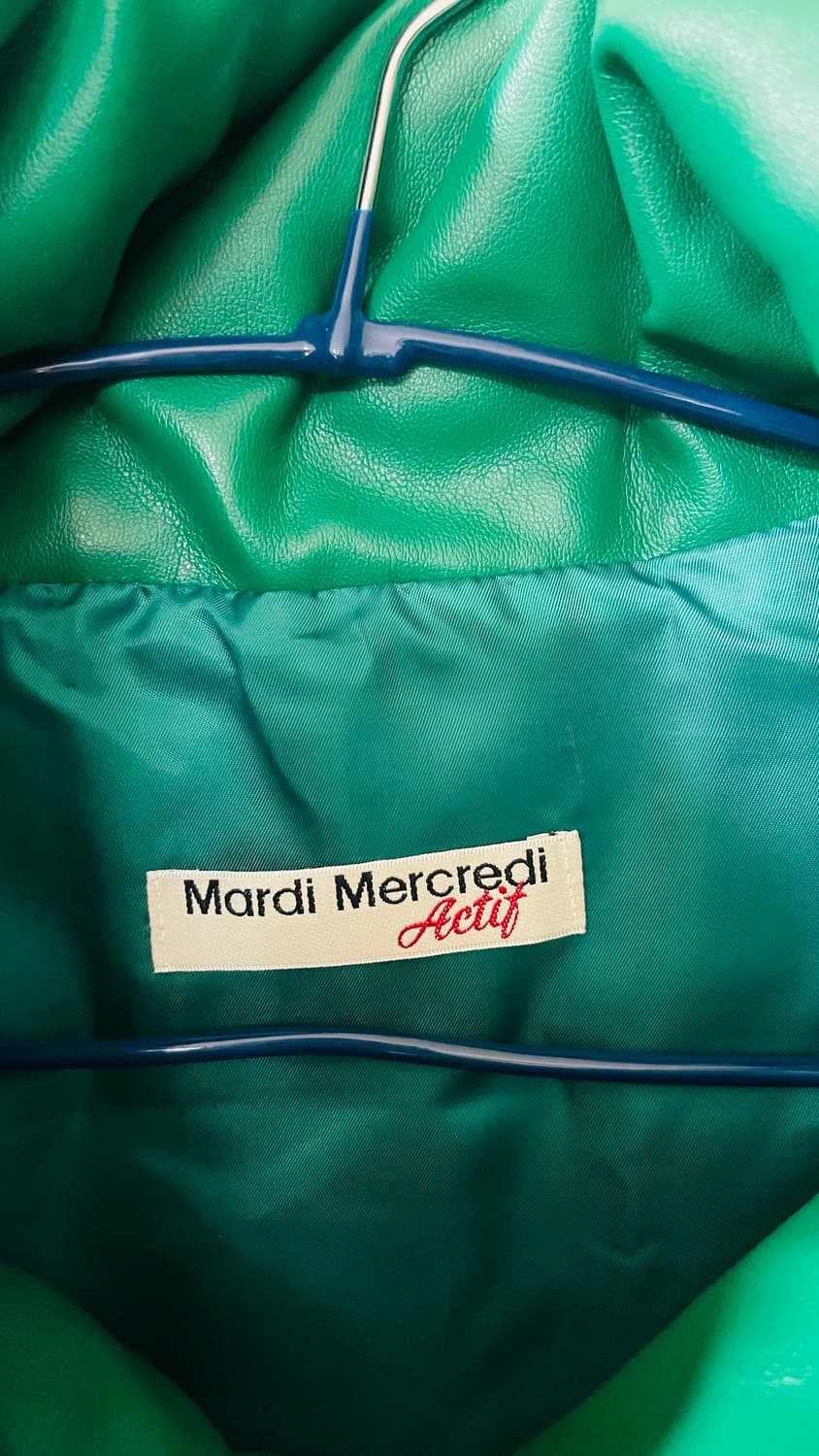 새상품)마르디메크르디 악티프 그린 레더 패딩 조끼 ree 정가 26만 상품이미지5