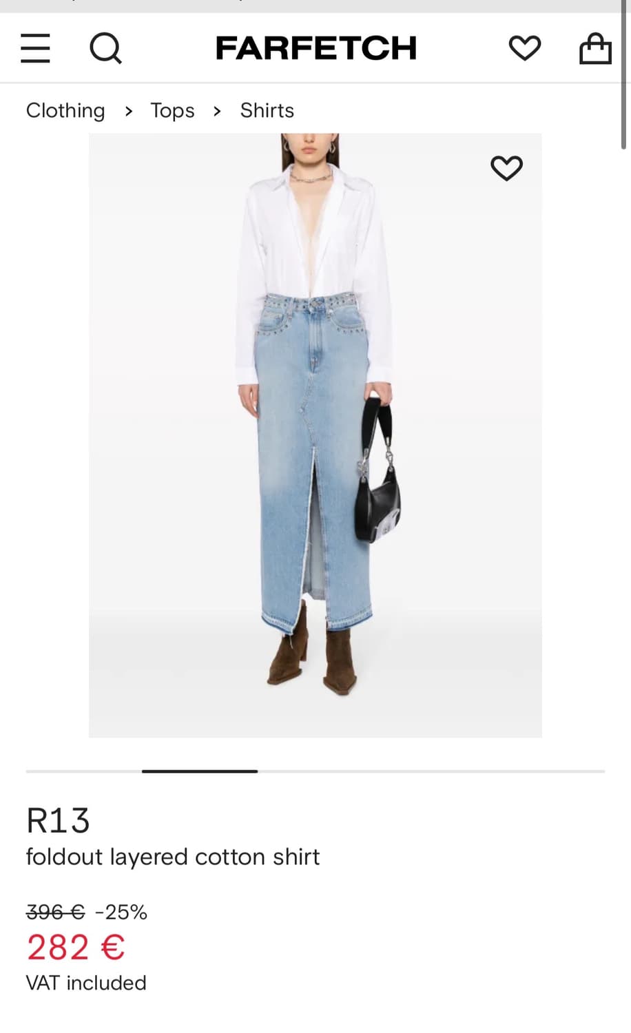 R13 알써틴 폴드아웃 셔츠 L 새상품 상품이미지6