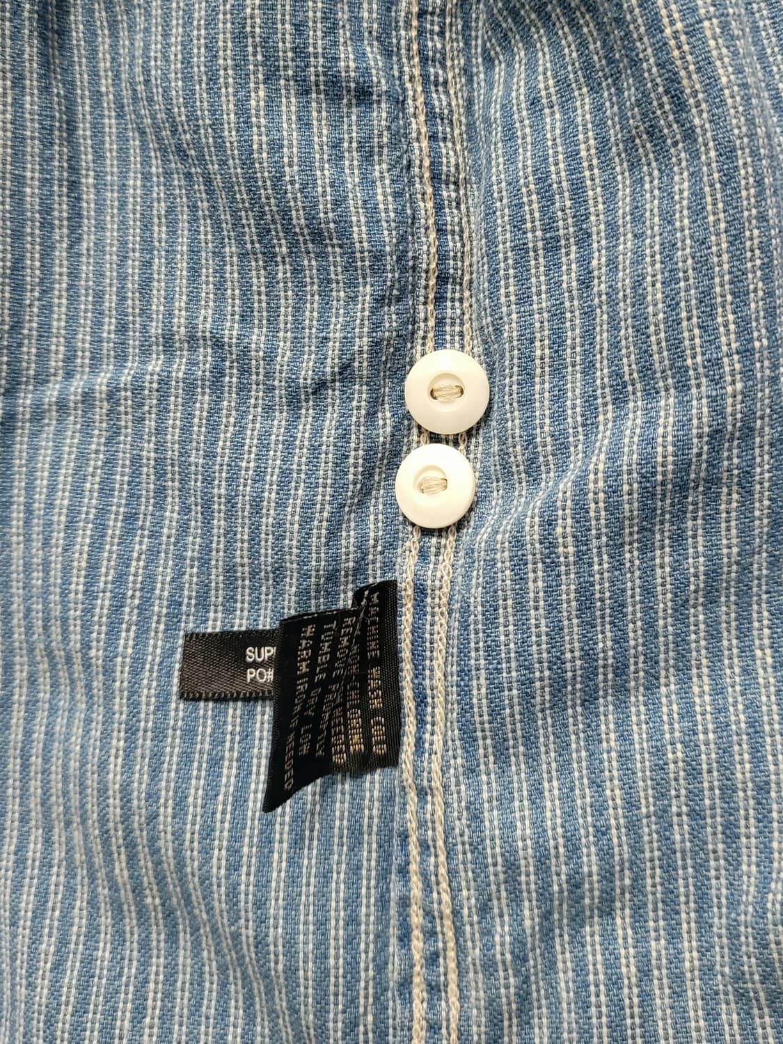 RRL 남성용 블루 스트라이프 남방(XL) 상품이미지8