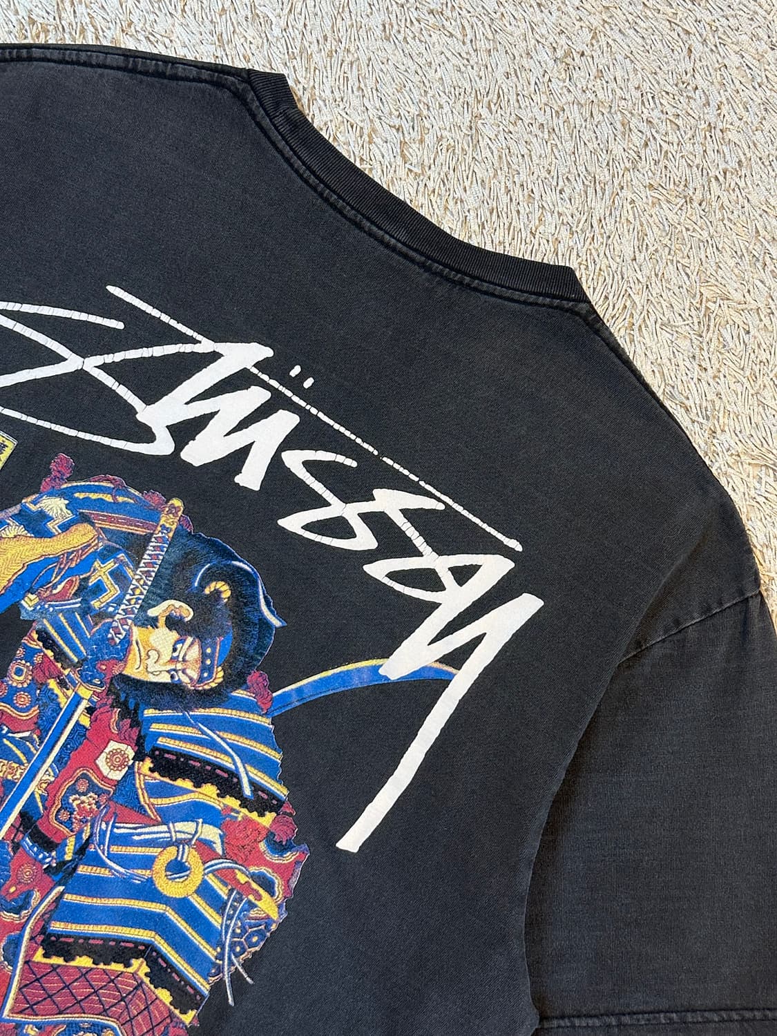 희귀) 스투시 STUSSY 사무라이 반팔 티셔츠 차콜 상품이미지4