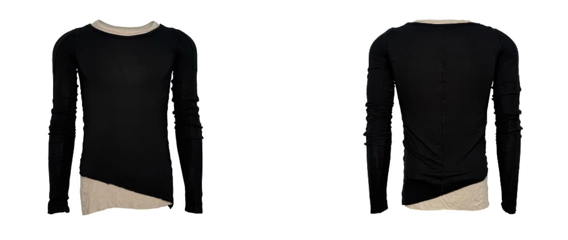 Asymmetric Layered Long Sleeve Top  상품이미지4