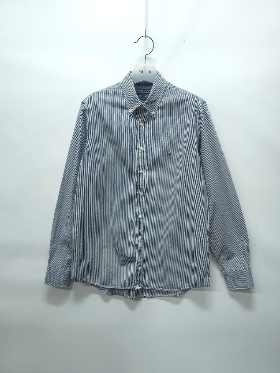 타미힐피거 남성 블루 스트라이프 셔츠 (95) 상품이미지1