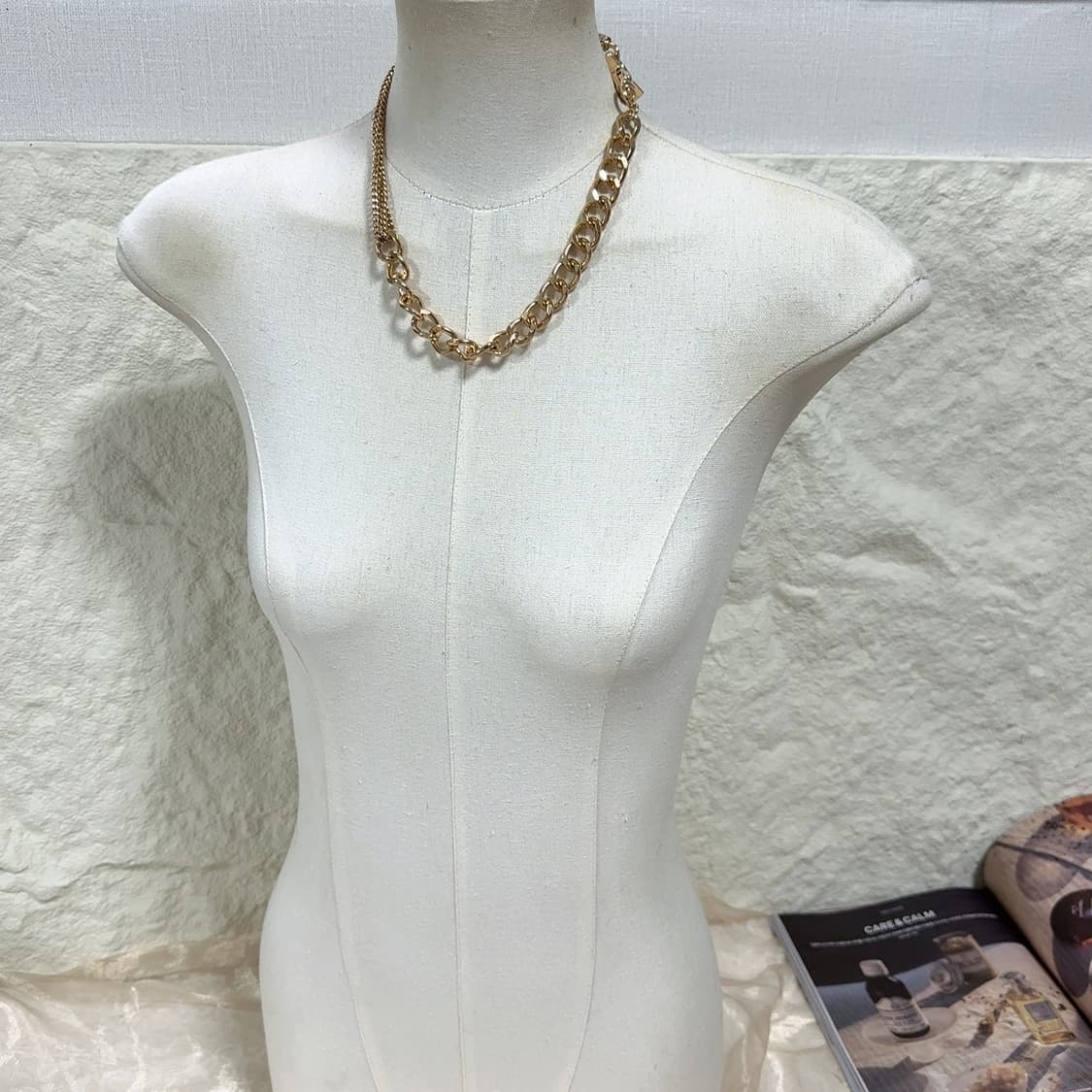 빈티지 쿠바체인 레이어드 목걸이 상품이미지1