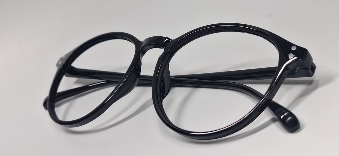 일본 빈티지 보스턴 블랙 슬림 뿔테 안경테 141mm 리벳 y2k 클래식 상품이미지4