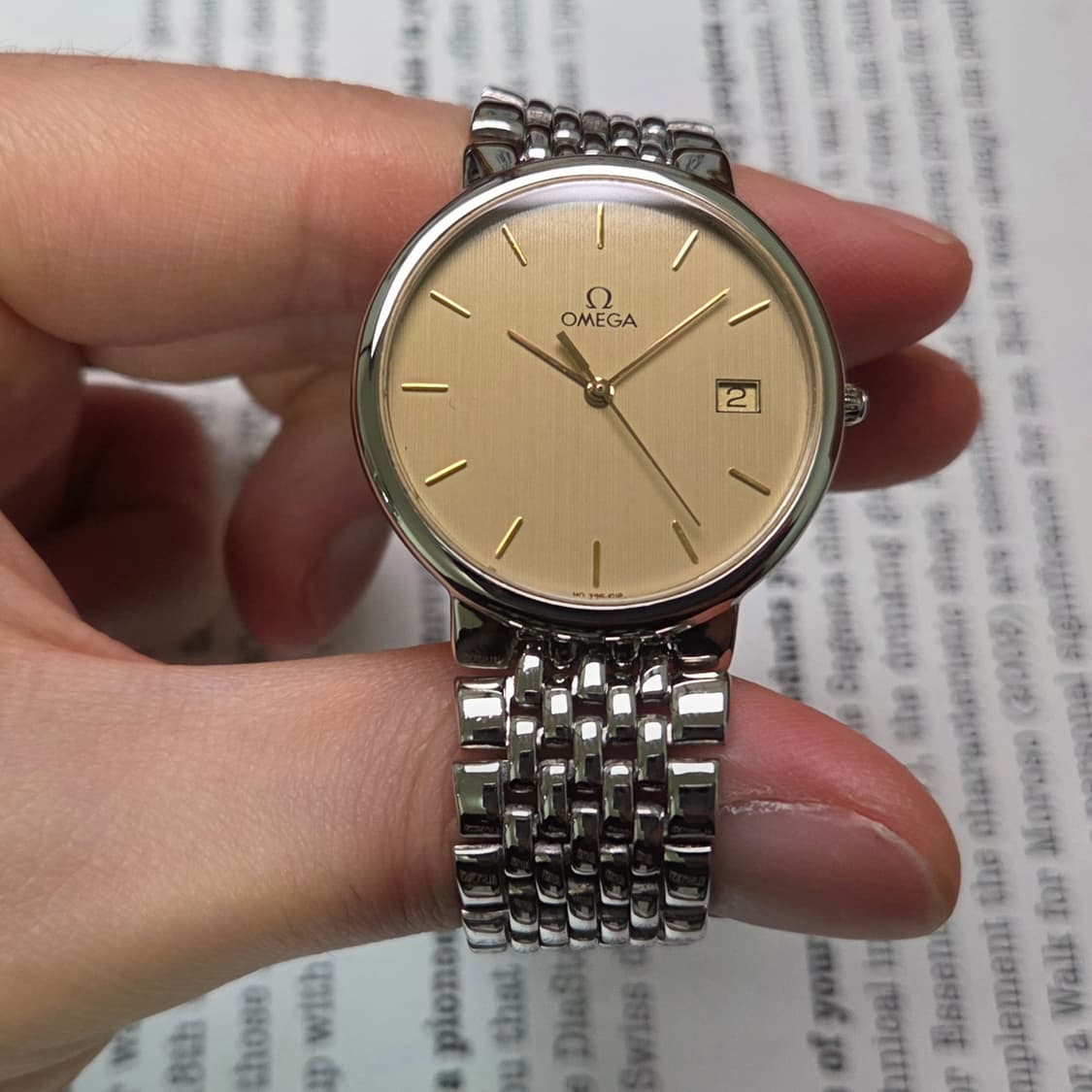 빈티지 오메가 드빌 동전쿼츠 세로판 다이얼 싱글데이트 쓰리침 ver.
 상품이미지2