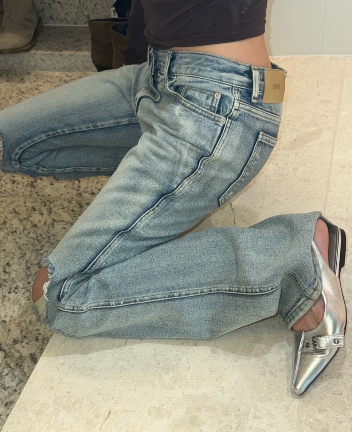 다이닛 데미지 부츠컷 데님 M 상품이미지2