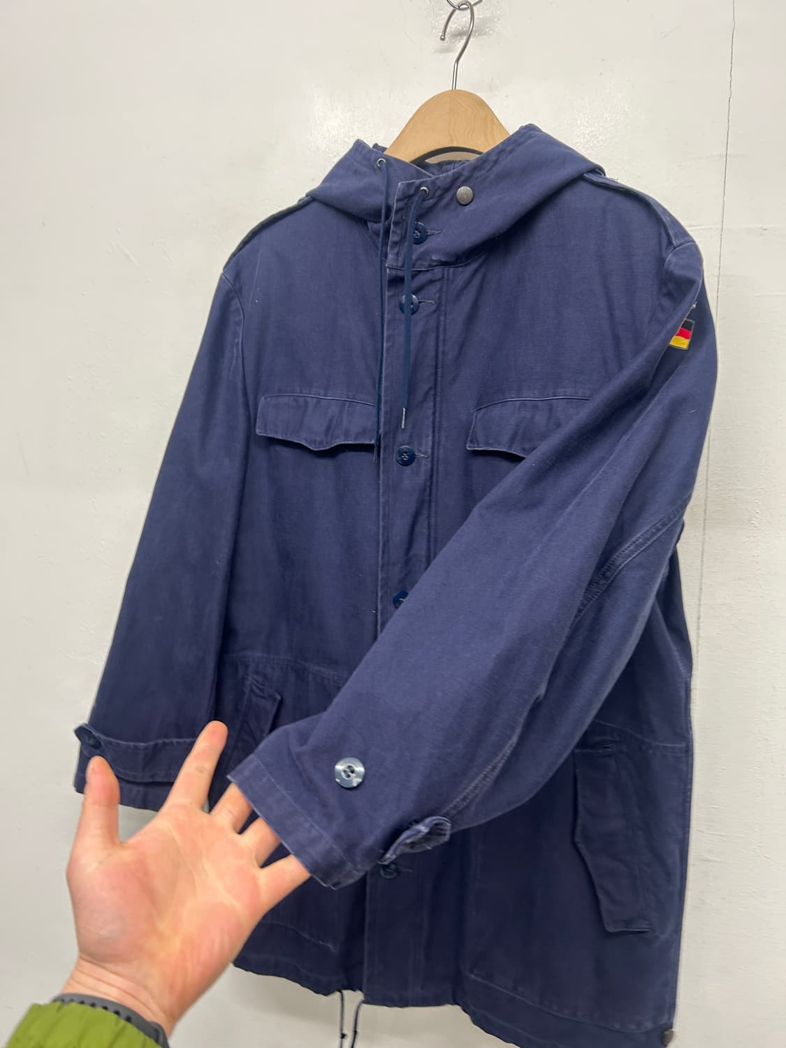 80s 네이비 컬러 독일군 야상 필드 자켓 상품이미지3