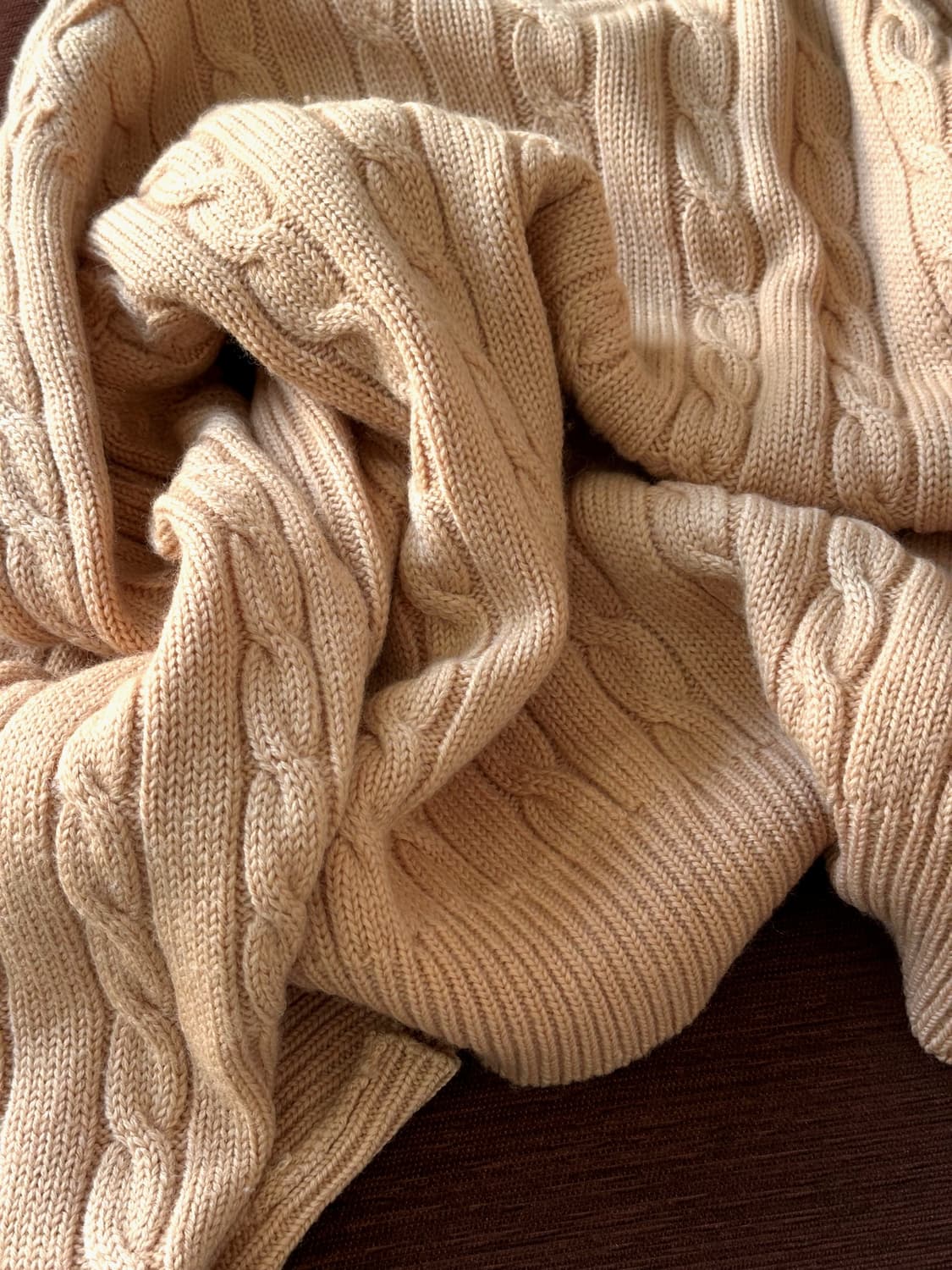 Hand-framed heavy wool cable knit P/O 상품이미지2