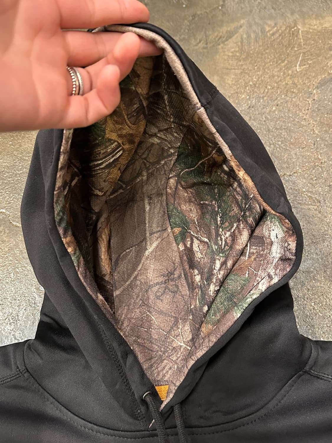 칼하트 블랙 카모 후드티 L 상품이미지3