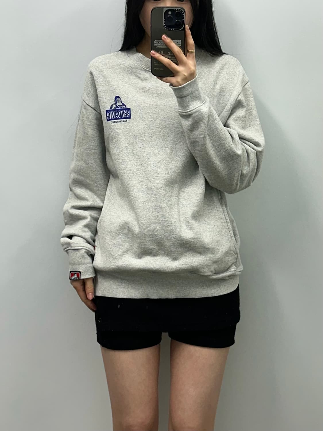 벤 데이비스 빅로고 그레이 맨투맨 상품이미지1