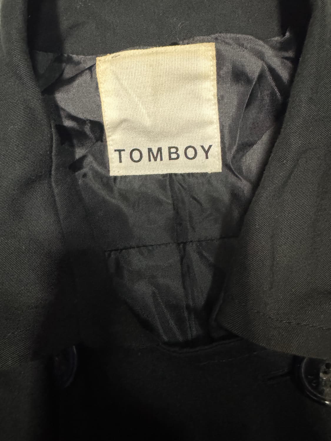 여성 톰보이 Tomboy 블랙 벨티드 트렌치코트 상품이미지2