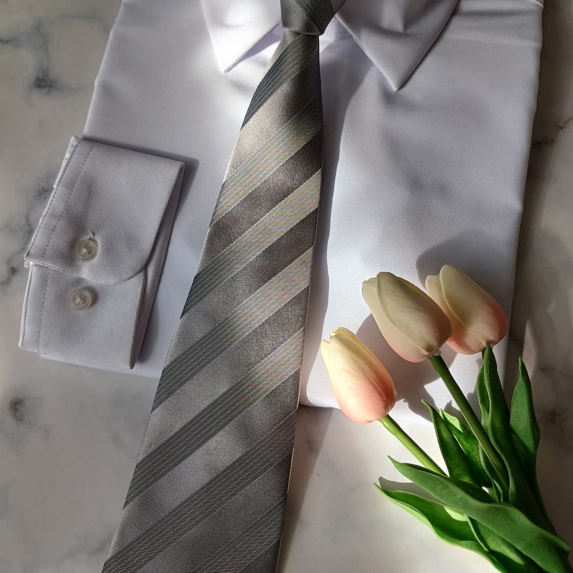 아르마니 꼴레지오니 실크 스트라이프 넥타이 9.5cm A등급 A19674 상품이미지3