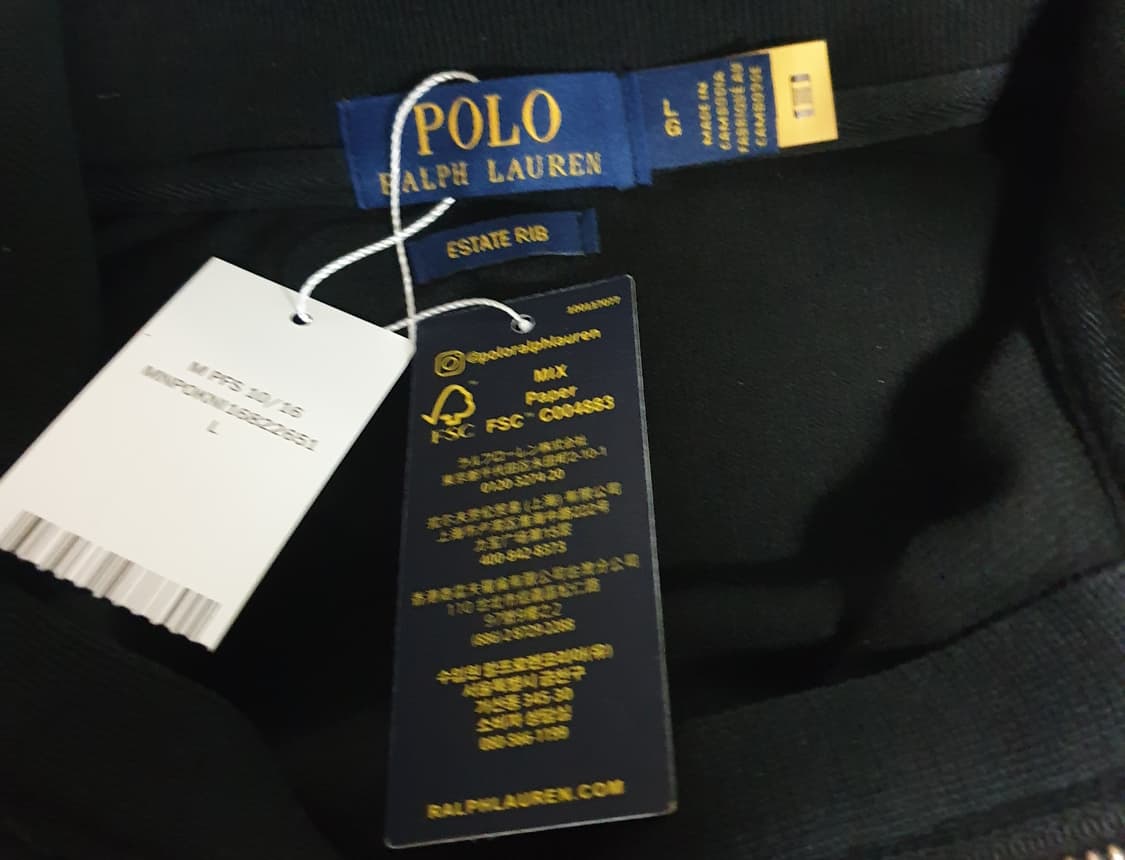 (새상품)폴로랄프로렌 에스테이트 립 풀오버 하프집업 스웨터 블랙 (L) 상품이미지3