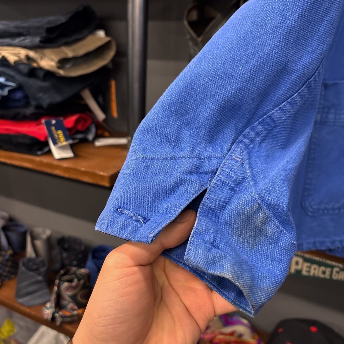 50~60s 프렌치 워크 자켓 / 빈티지 초어 자켓 워크 웨어 N797 상품이미지5