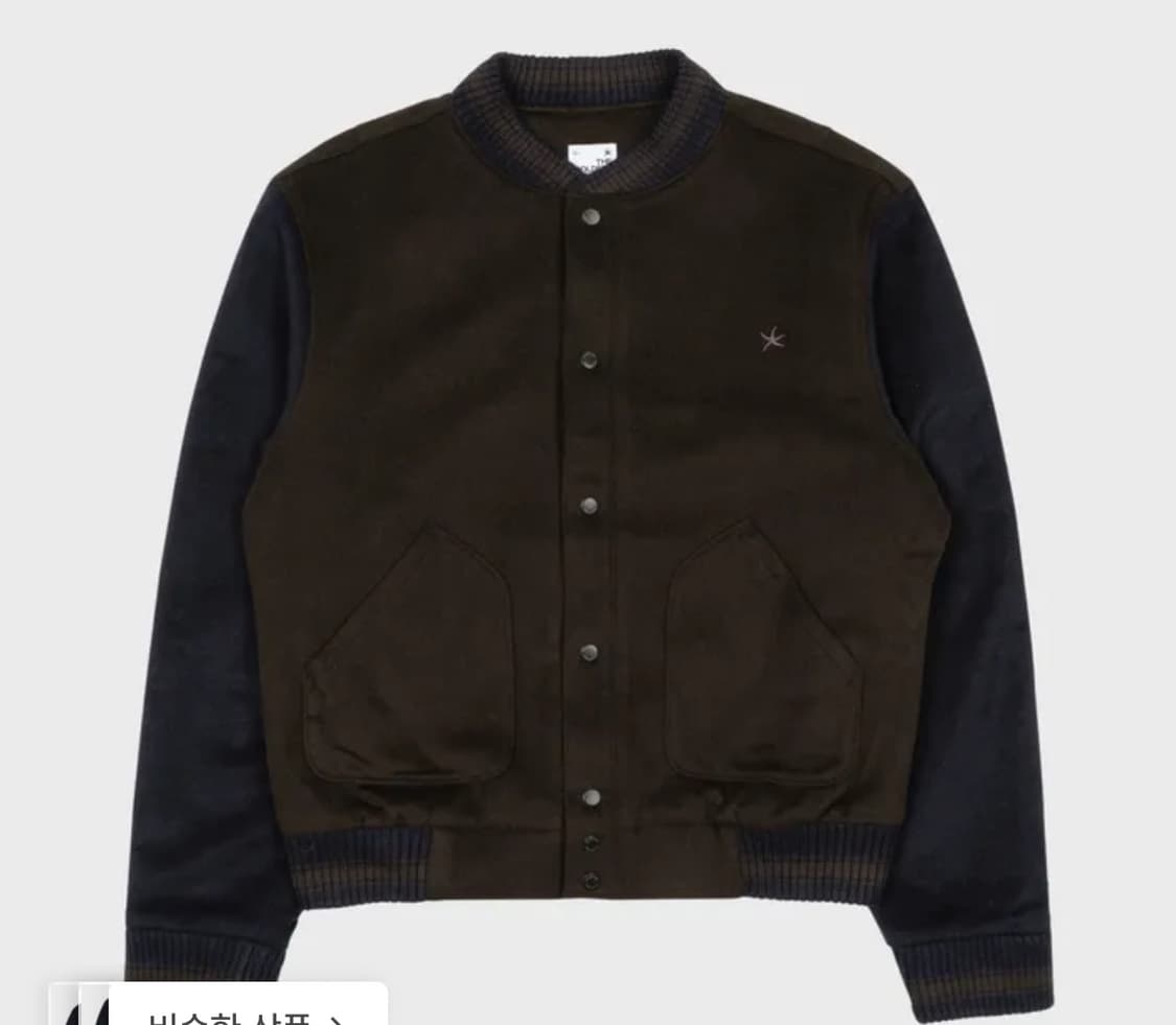 TCM mini logo varsity jacket (brown/navy 상품이미지2