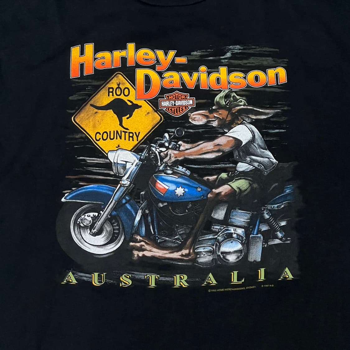 🇦🇺 90s 할리데이비슨 캥거루 라이더 반팔 상품이미지4