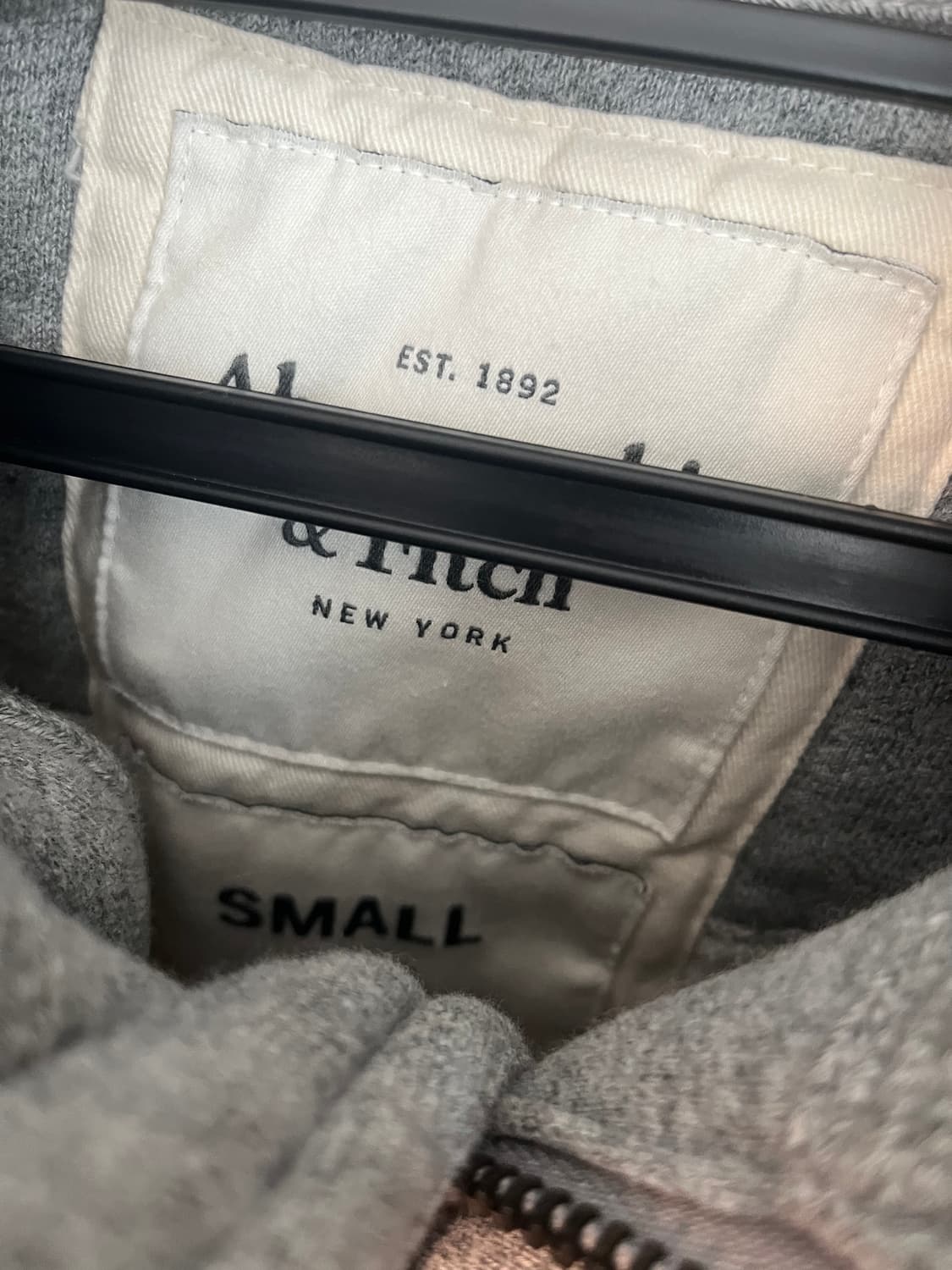 아베크롬비 화이트 순록 버튼 후드 집업 그레이 [S] 상품이미지4