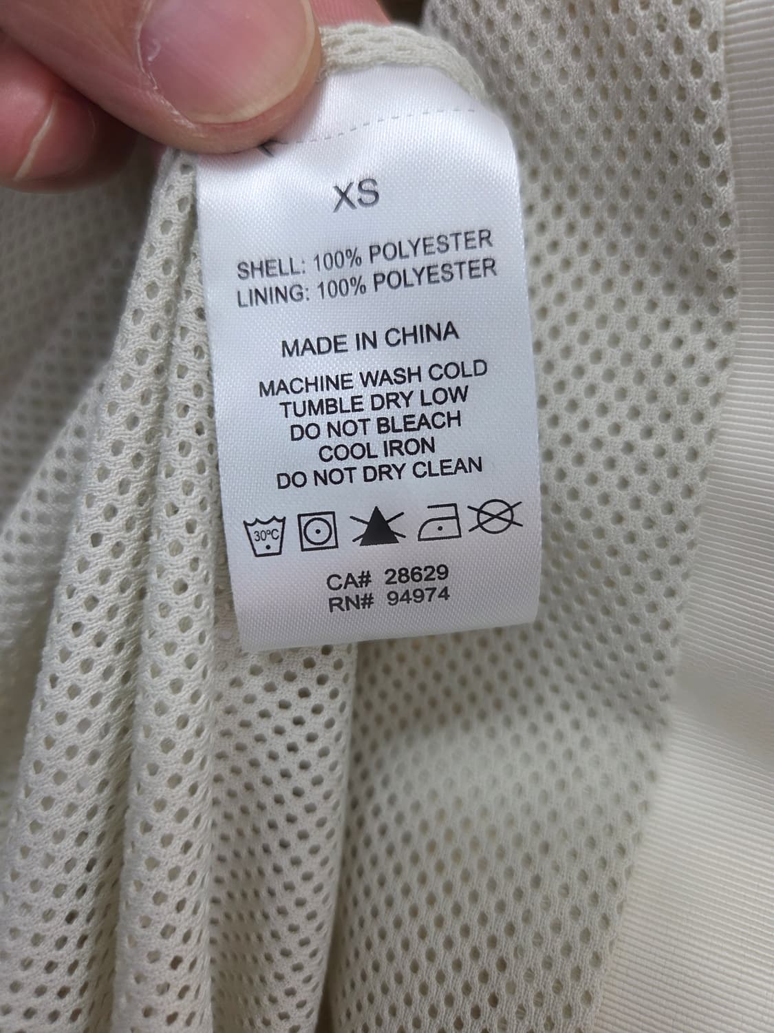 XS 스투시 후드 바람막이 아이보리 자켓 상품이미지9