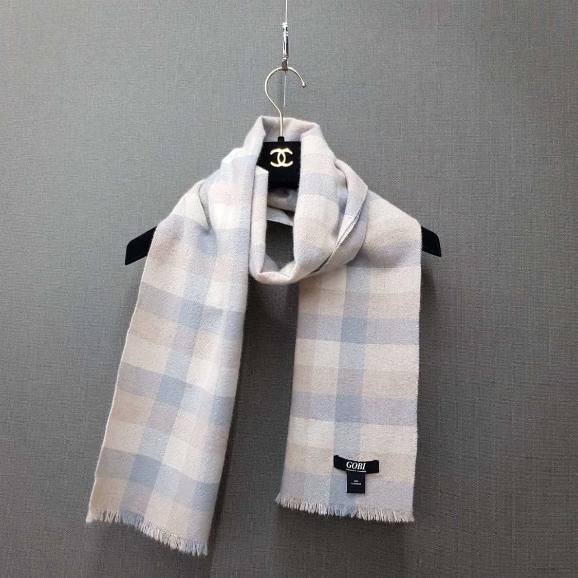 고비 캐시미어 체크 머플러 상품이미지2
