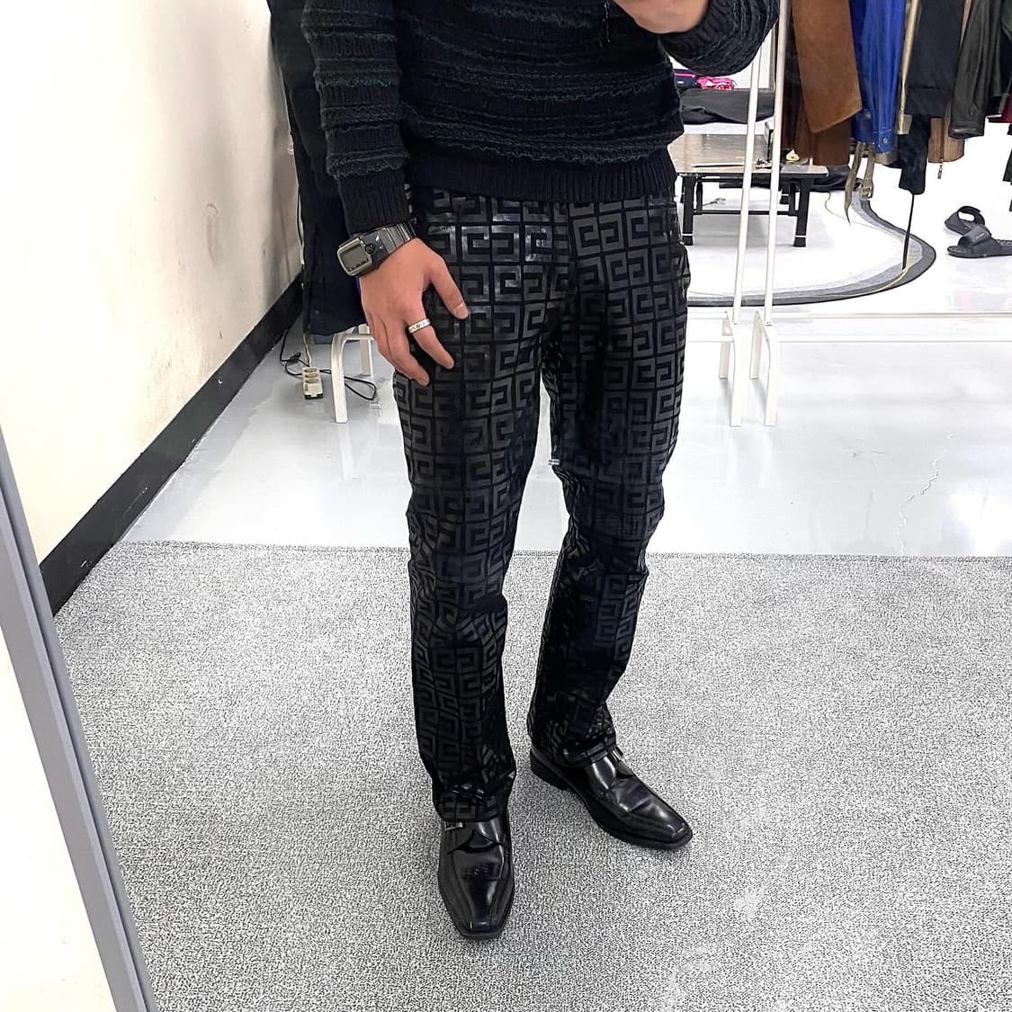 게스 진스 글래머 아카이브 지방시 오마쥬 코팅 진 팬츠 상품이미지2