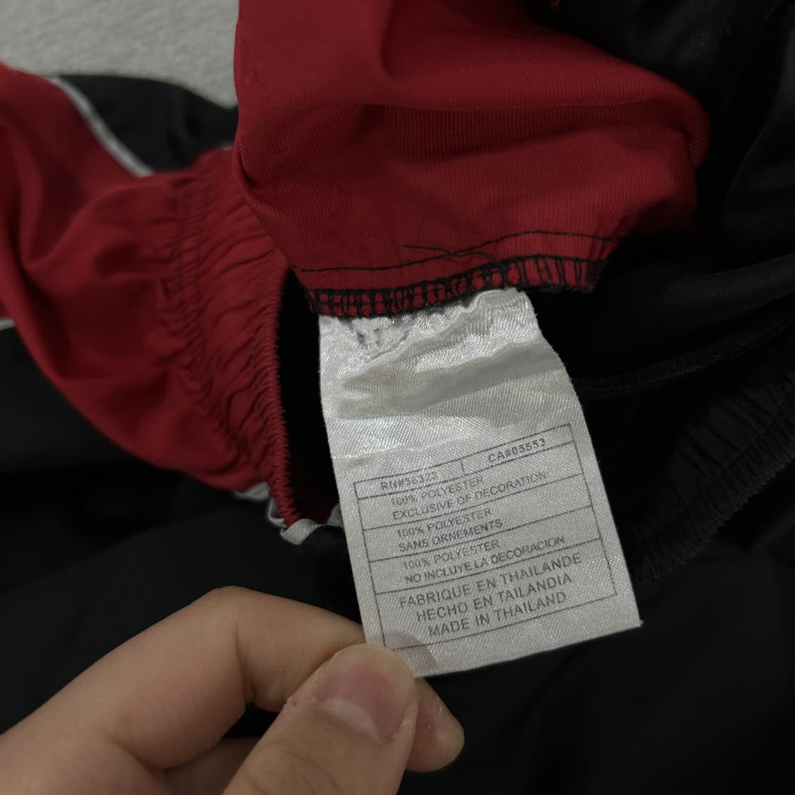 나이키 블랙/레드 트랙 팬츠 m 상품이미지3