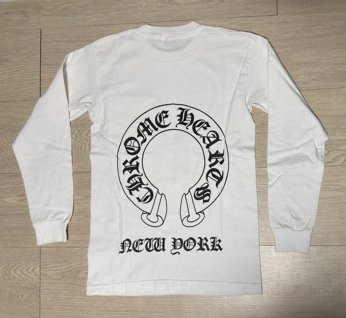 90s~00s 초기 올드 크롬하츠 뉴욕 빈티지 롱슬리브 긴팔 화이트 S 상품이미지3