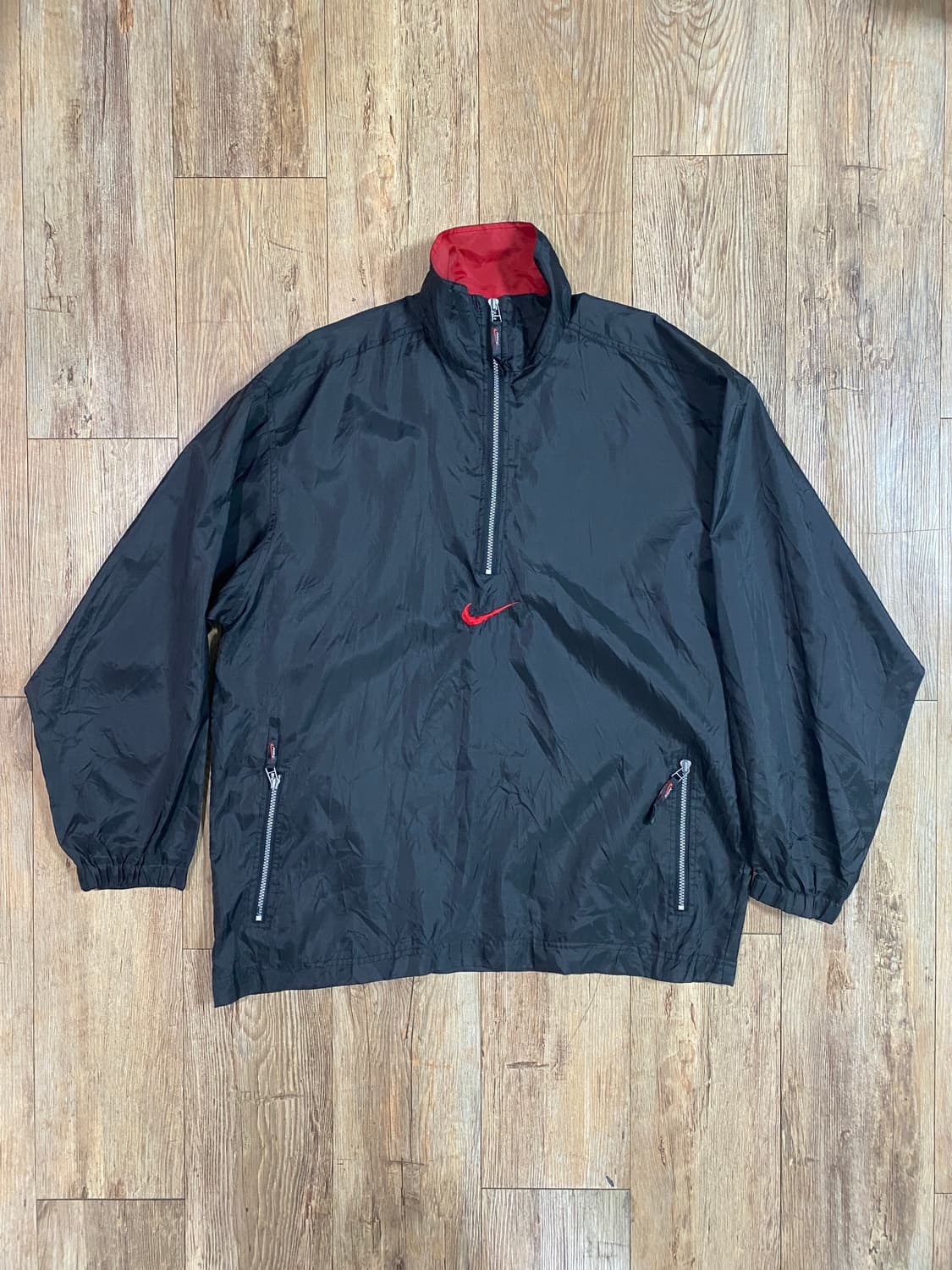 90s 올드스쿨 나이키 나일론 아노락 블랙 L 상품이미지1