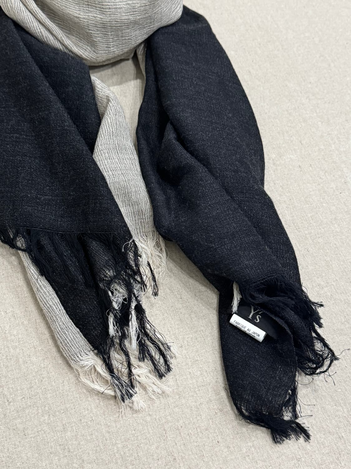 요지야마모토 아수라 코튼 울 머플러 상품이미지3