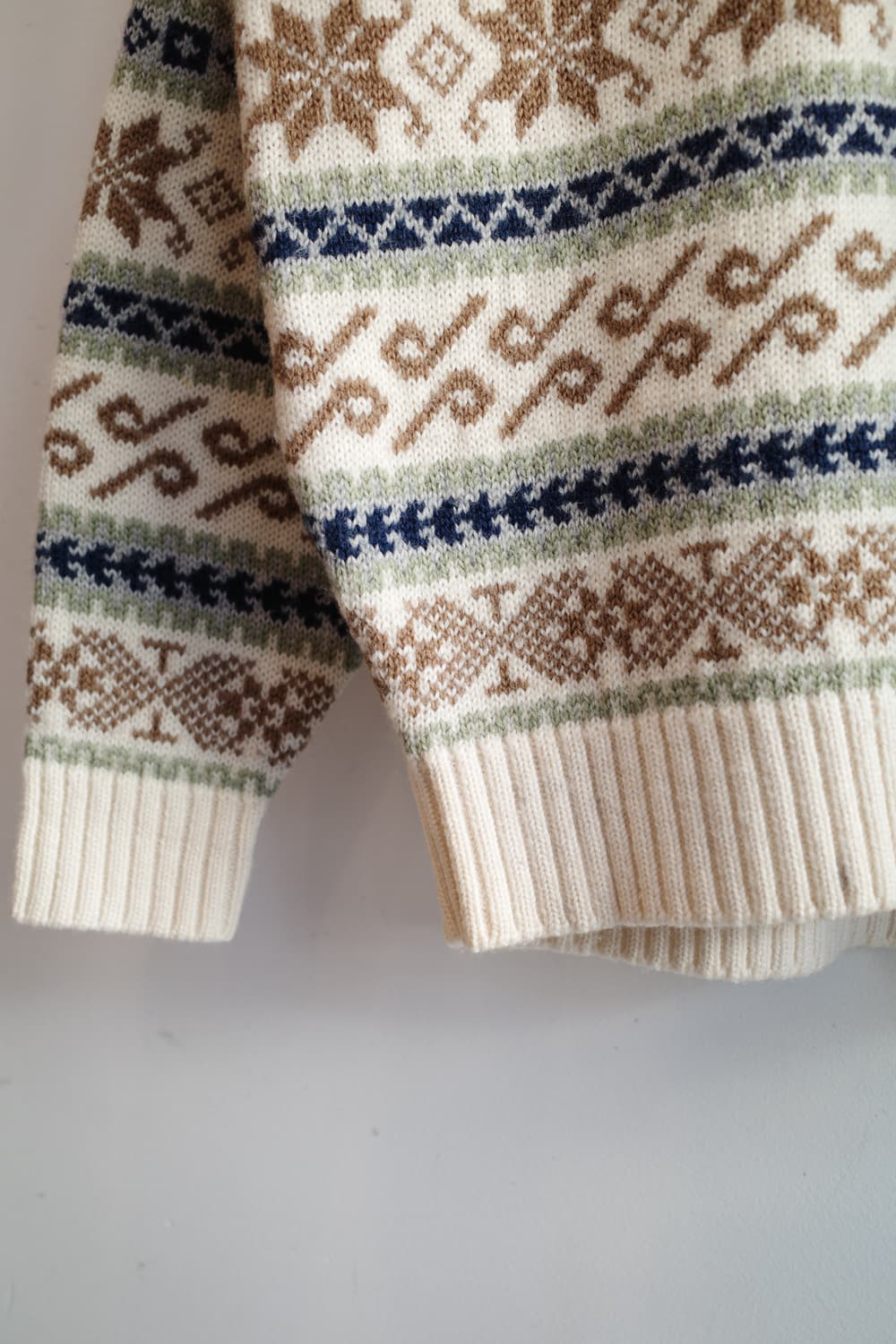 Japan brand 울 패턴 니트  상품이미지4