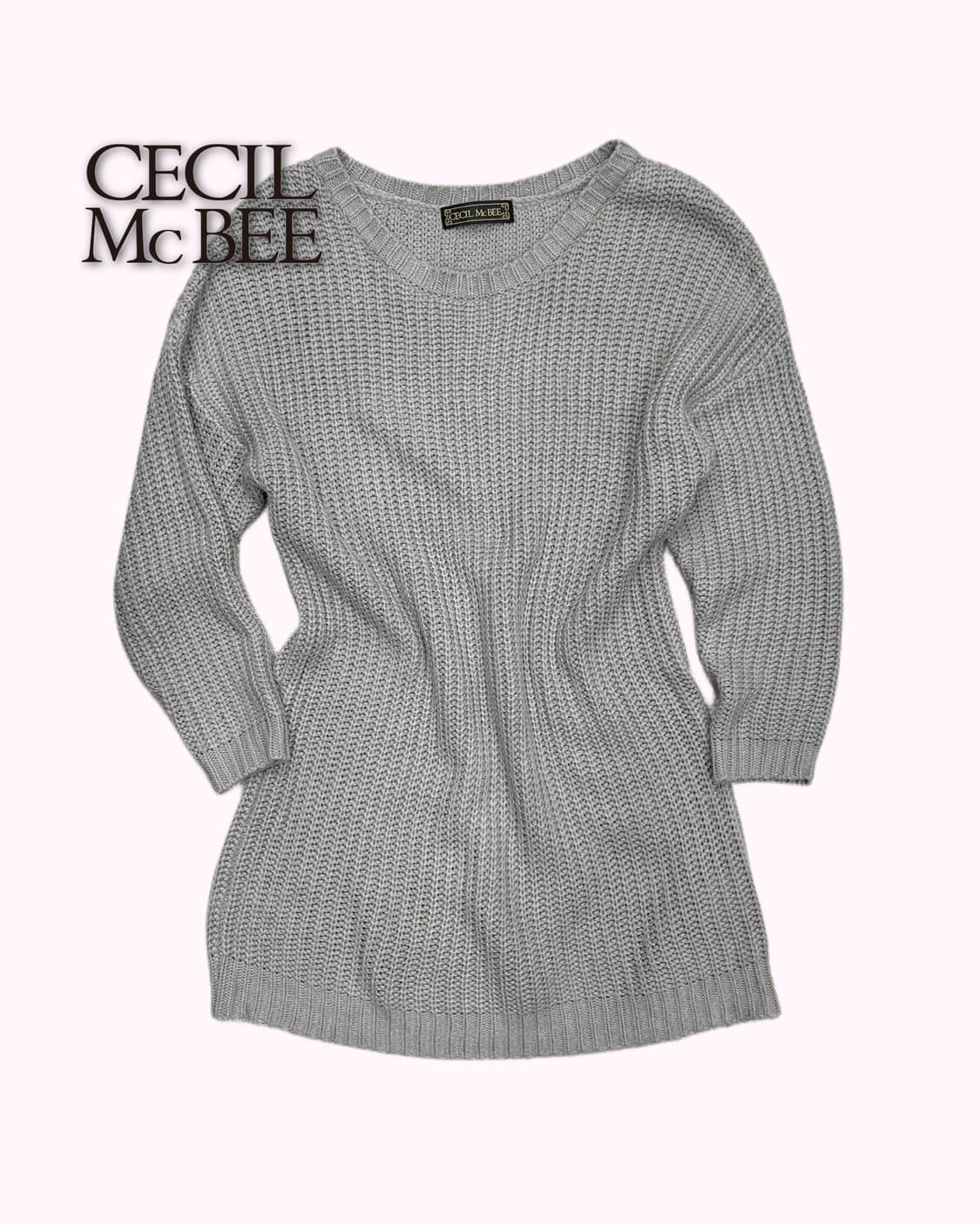 CECIL MCBEE grey long knit 상품이미지1